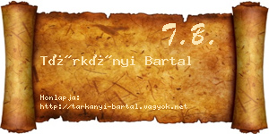 Tárkányi Bartal névjegykártya